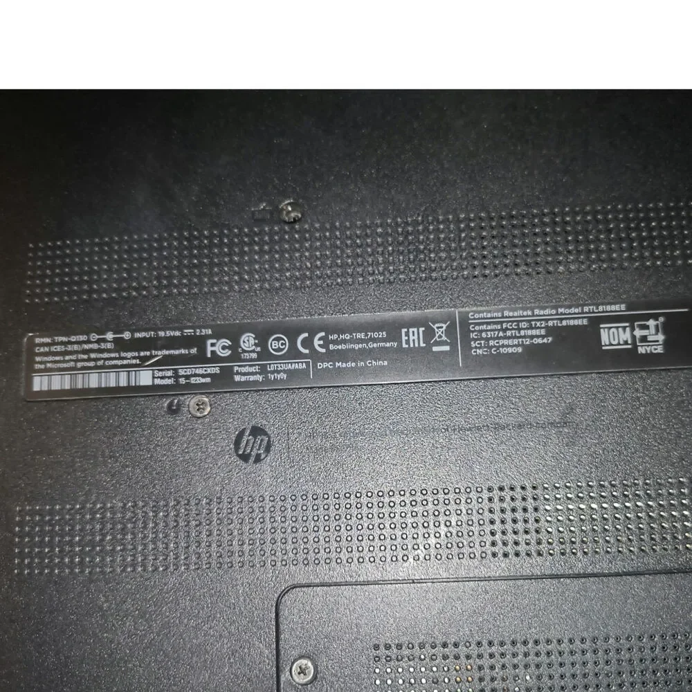 Hewlett-Packard HP Notebook 15-f233wm 15.6